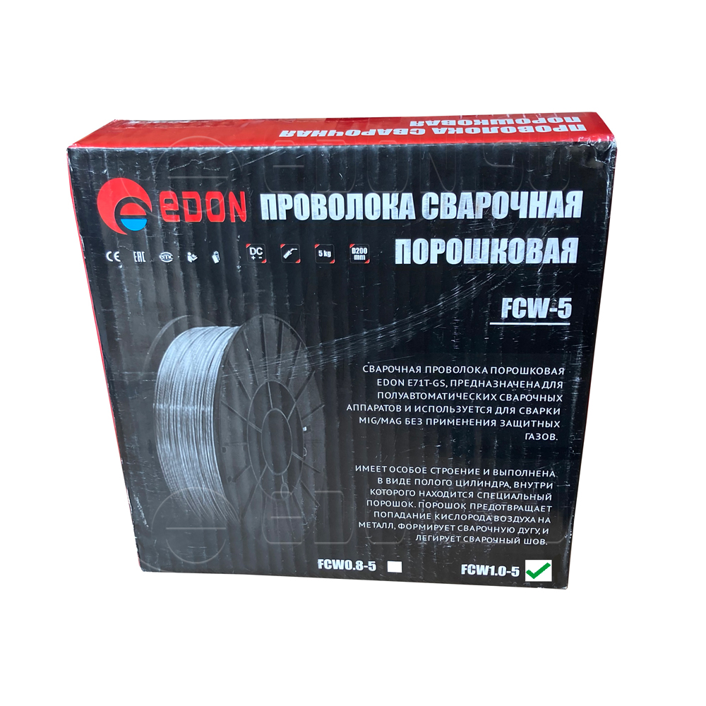 Фото 26 - Сварочная проволока порошковая Edon FCW1.0-5 (1,0 мм., 5,0 кг., D200).