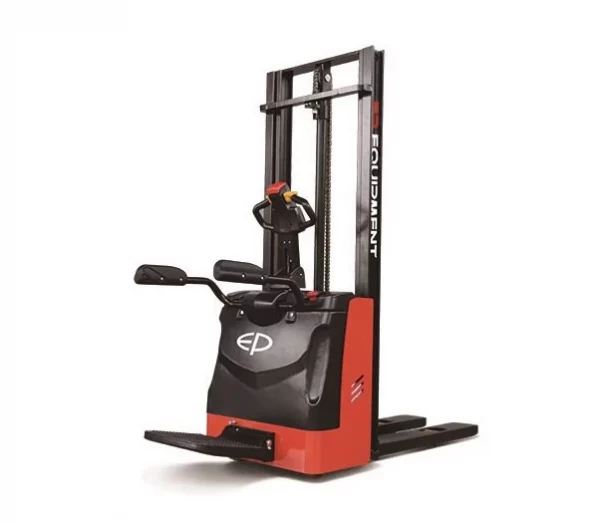 Фото 19 - Штабелер электрический самоходный EP Equipment RSB 141 ECONOMY (AGM, 2W390, с платформой и поручнями).